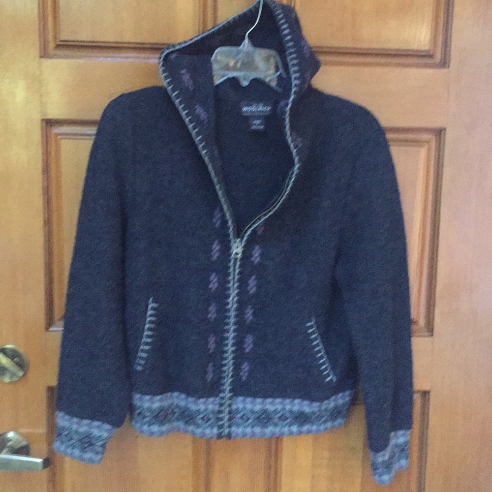 Woolrich Dark gray/black wool sweater